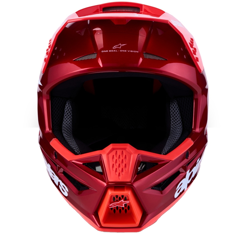 Casque de motocross Alpinestars S-M3 Radium rouge fluo et blanc