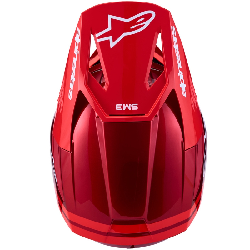 Casque de motocross Alpinestars S-M3 Radium rouge fluo et blanc