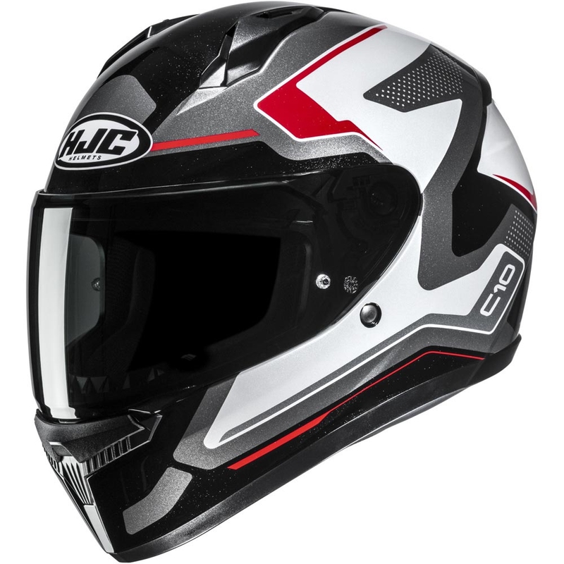 Casque intégral de moto HJC C10 Cric MC1 noir-blanc-rouge