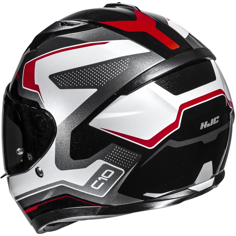 Casque intégral de moto HJC C10 Cric MC1 noir-blanc-rouge