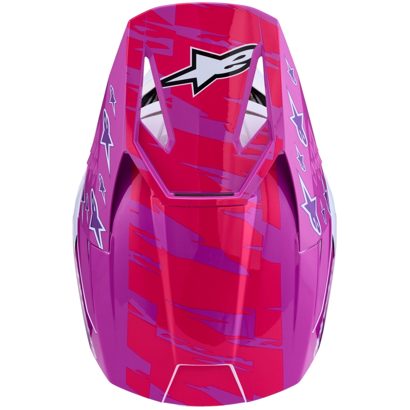 Casque de motocross Alpinestars S-M3 Falcon violet-blanc-rose fluo