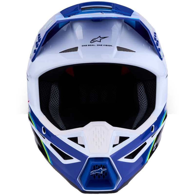 Casque de motocross Alpinestars S-M3 Falcon bleu-blanc-noir