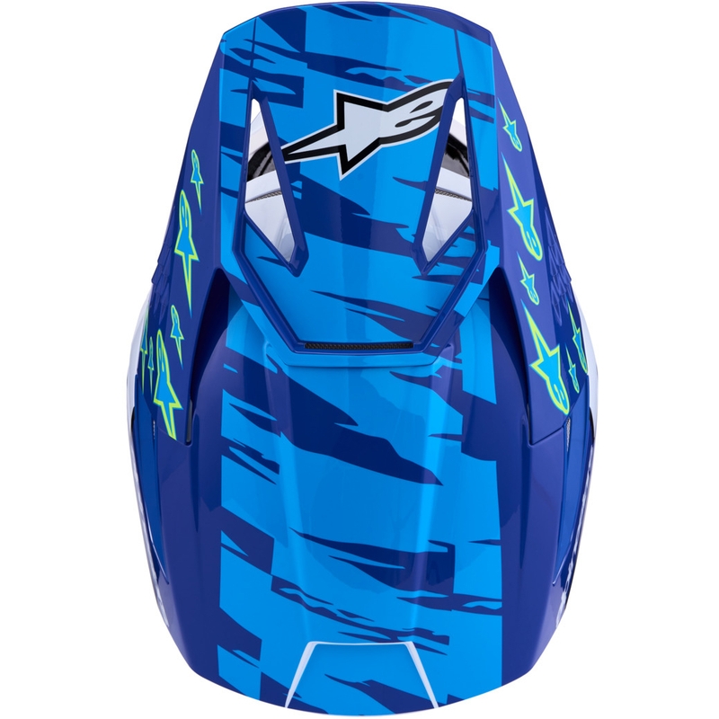 Casque de motocross Alpinestars S-M3 Falcon bleu-blanc-noir