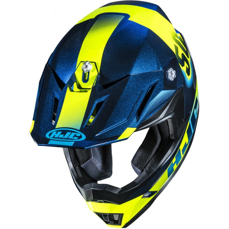 Casque de motocross HJC C50 Dash MC2 bleu fluo jaune