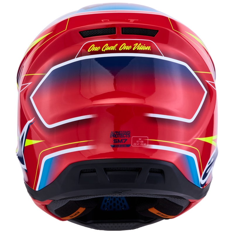 Motokrosová helma na motorku Alpinestars Supertech S-M7 Cast červeno-fluo žlutá