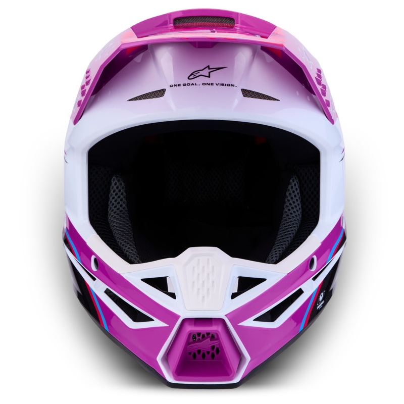 Casque de motocross enfant Alpinestars S-M3 Falcon violet-blanc-noir