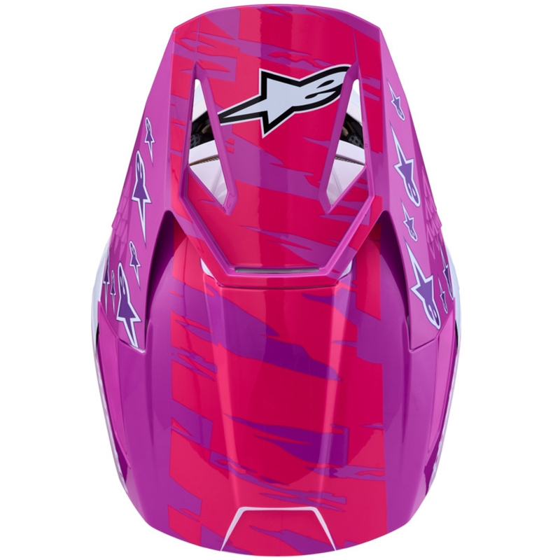 Casque de motocross enfant Alpinestars S-M3 Falcon violet-blanc-noir