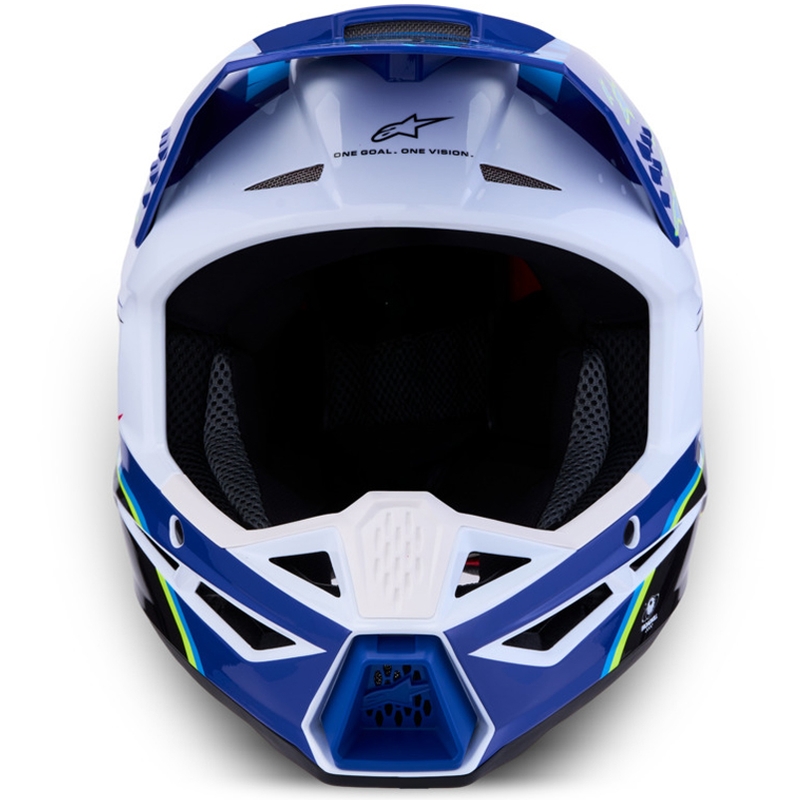Casque de motocross enfant Alpinestars S-M3 Falcon bleu-blanc-noir