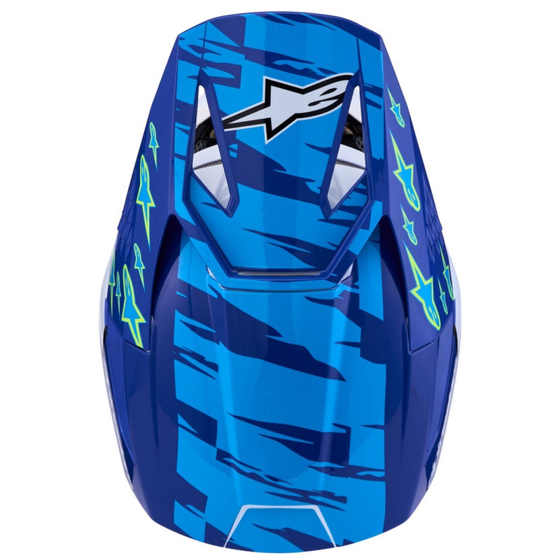 Casque de motocross enfant Alpinestars S-M3 Falcon bleu-blanc-noir