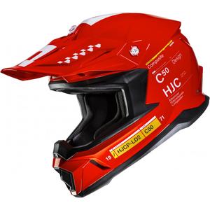 Casque motocross HJC C50 Tagg MC1 rouge