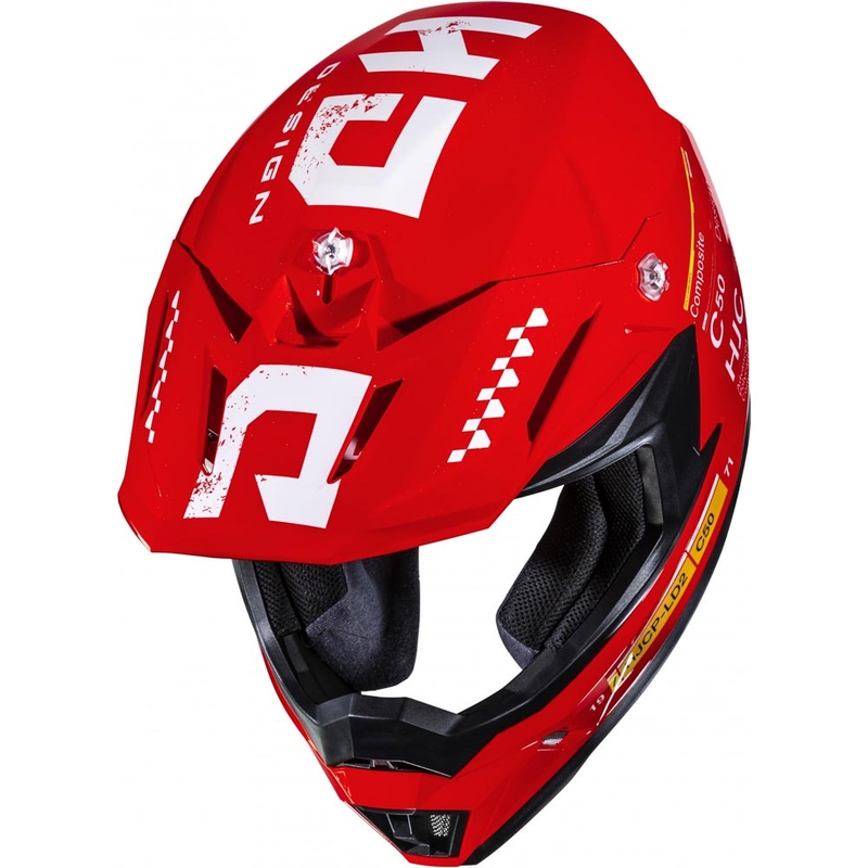 Casque motocross HJC C50 Tagg MC1 rouge