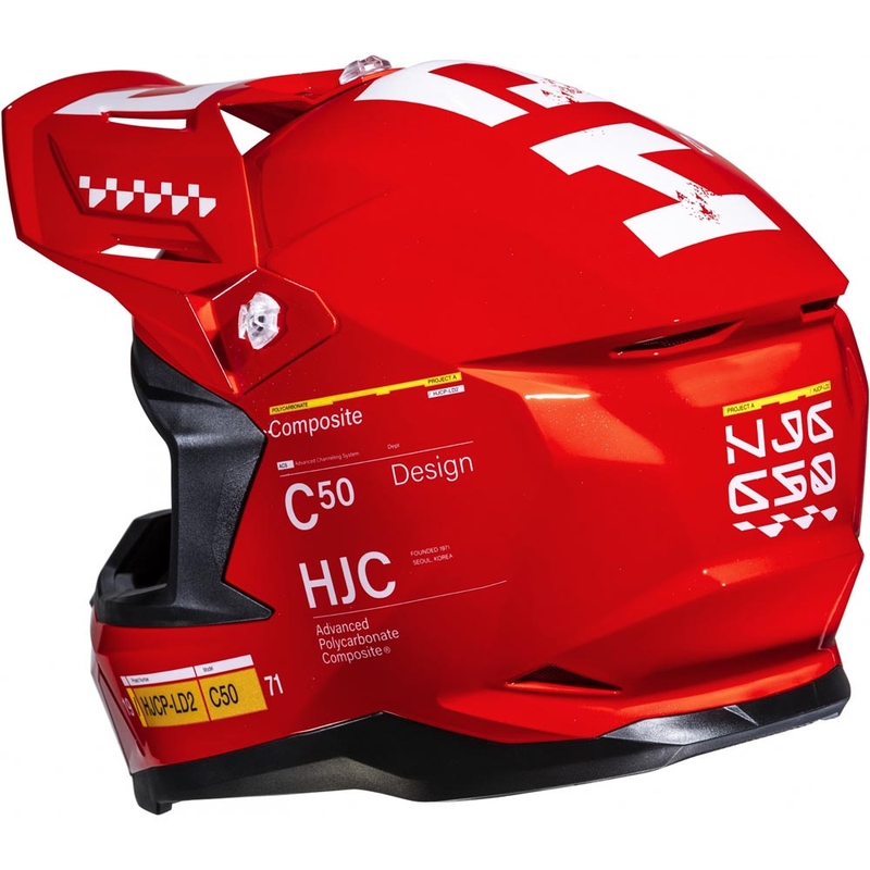 Casque motocross HJC C50 Tagg MC1 rouge