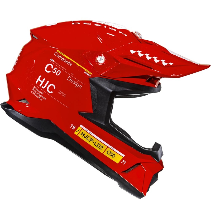 Casque motocross HJC C50 Tagg MC1 rouge