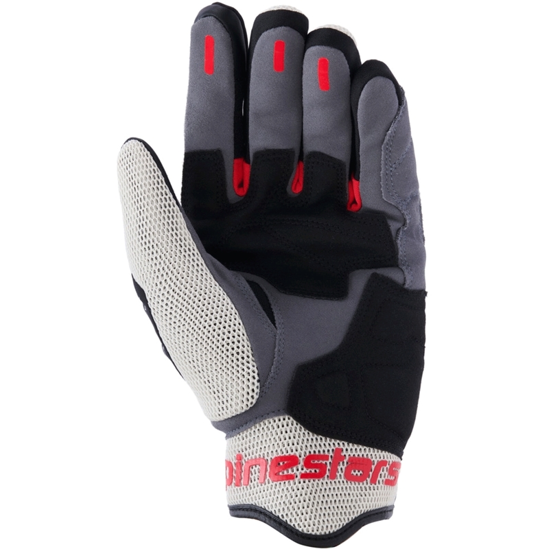 Gants de moto Alpinestars Mogress Airflow noir-crème-rouge