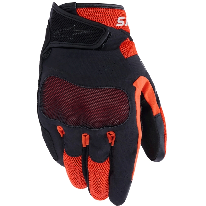 Gants de moto Alpinestars Mogress Airflow noir-rouge-orange