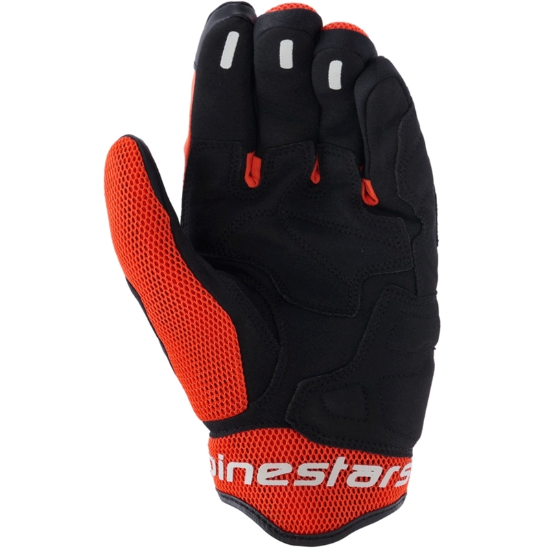 Gants de moto Alpinestars Mogress Airflow noir-rouge-orange