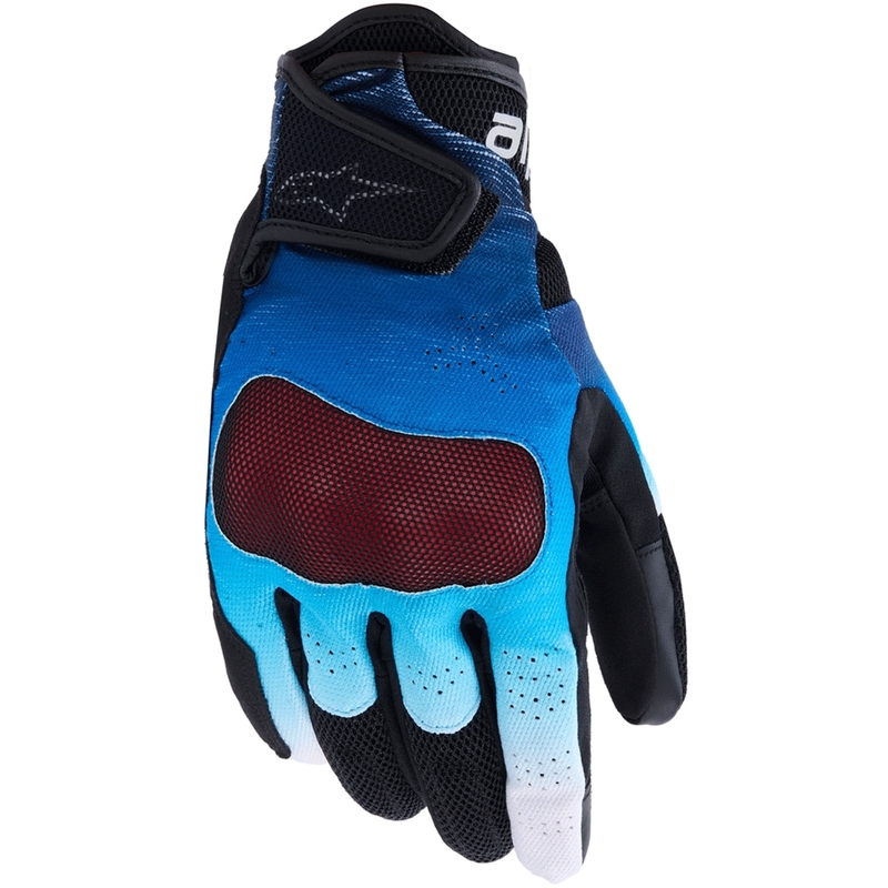 Gants de moto Alpinestars Mogress Airflow bleu-noir-blanc