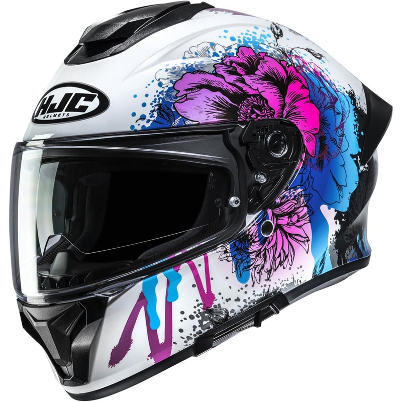 Casque intégral de moto HJC C71 Roko MC28 blanc