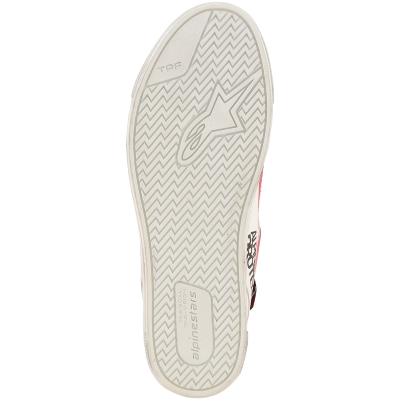 Bottes de moto Alpinestars Stated Flair blanches et rouges