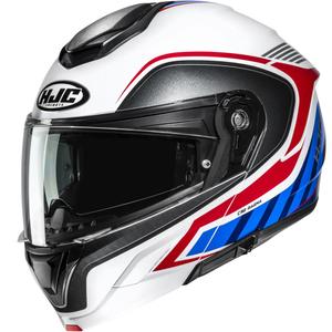 Casque de moto modulable HJC C92 Ragna MC21 blanc-rouge-bleu