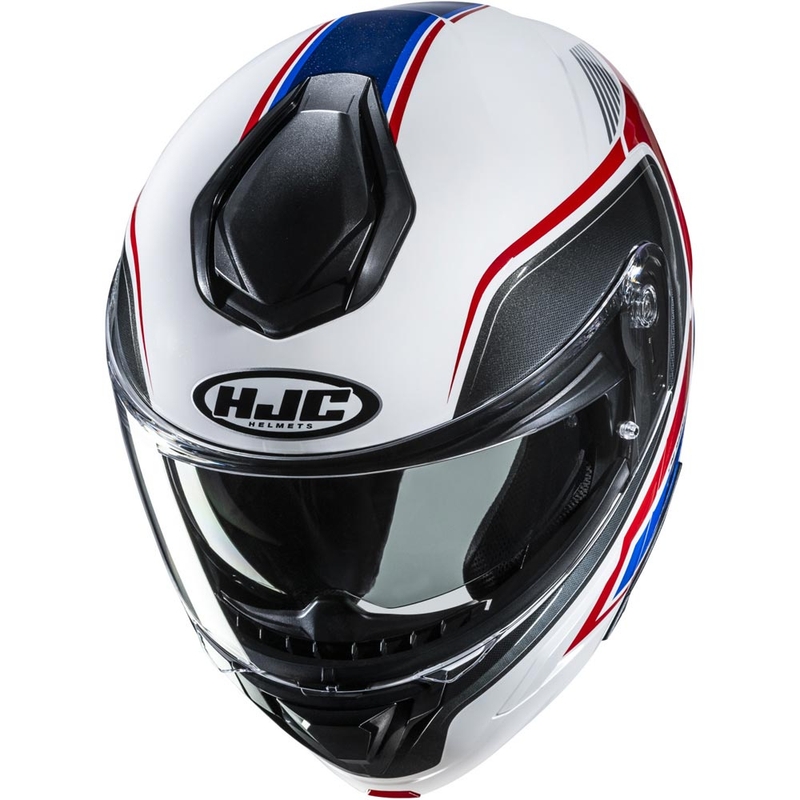 Casque de moto modulable HJC C92 Ragna MC21 blanc-rouge-bleu