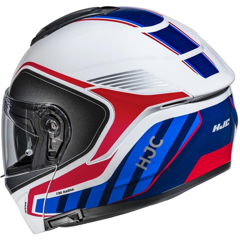 Casque de moto modulable HJC C92 Ragna MC21 blanc-rouge-bleu