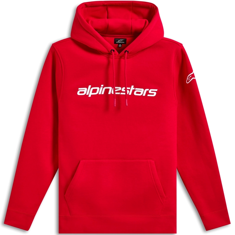 Sweat à capuche Alpinestars Wordmark 3 rouge et blanc