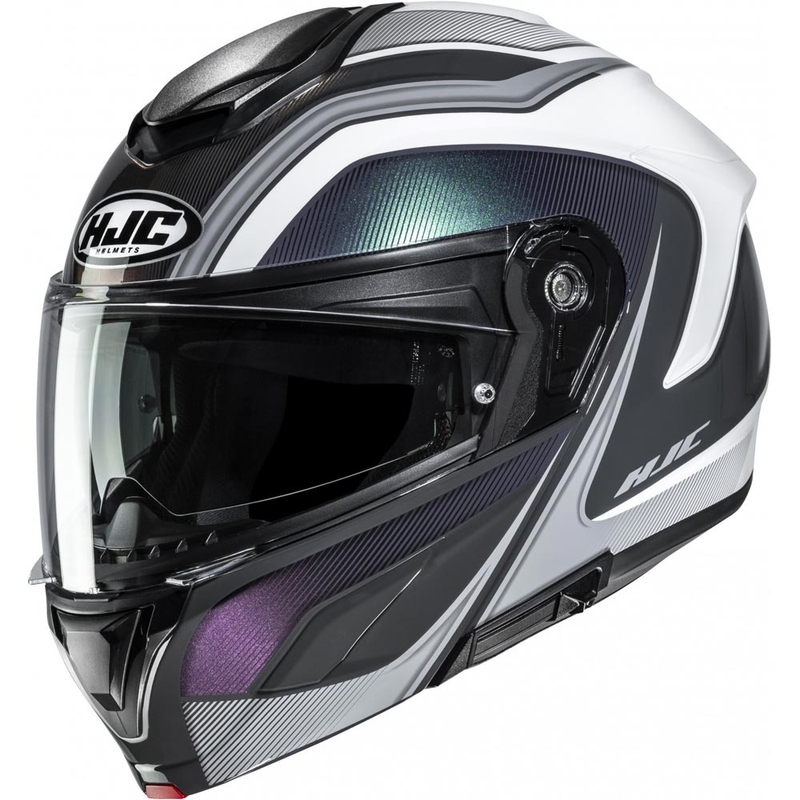 Casque de moto modulable HJC C92 Sirius MC10 noir et blanc