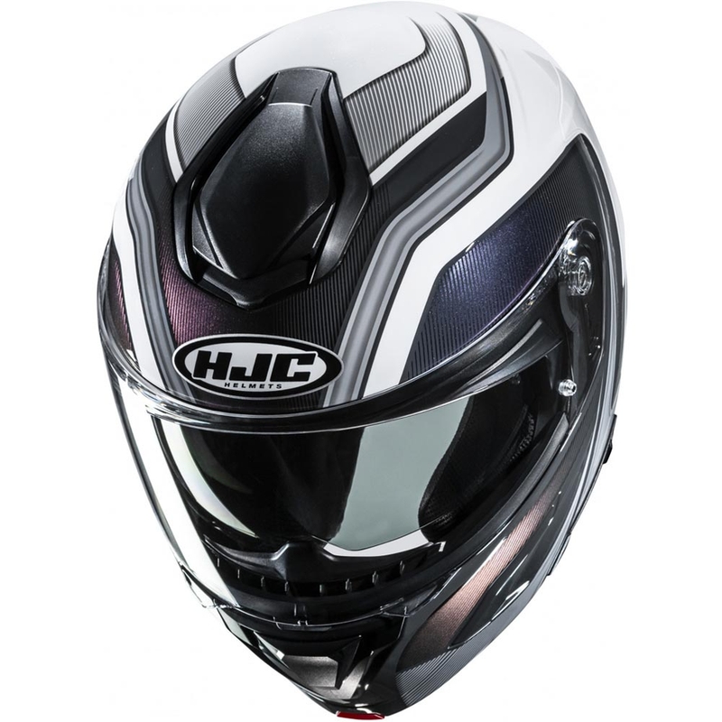 Casque de moto modulable HJC C92 Sirius MC10 noir et blanc