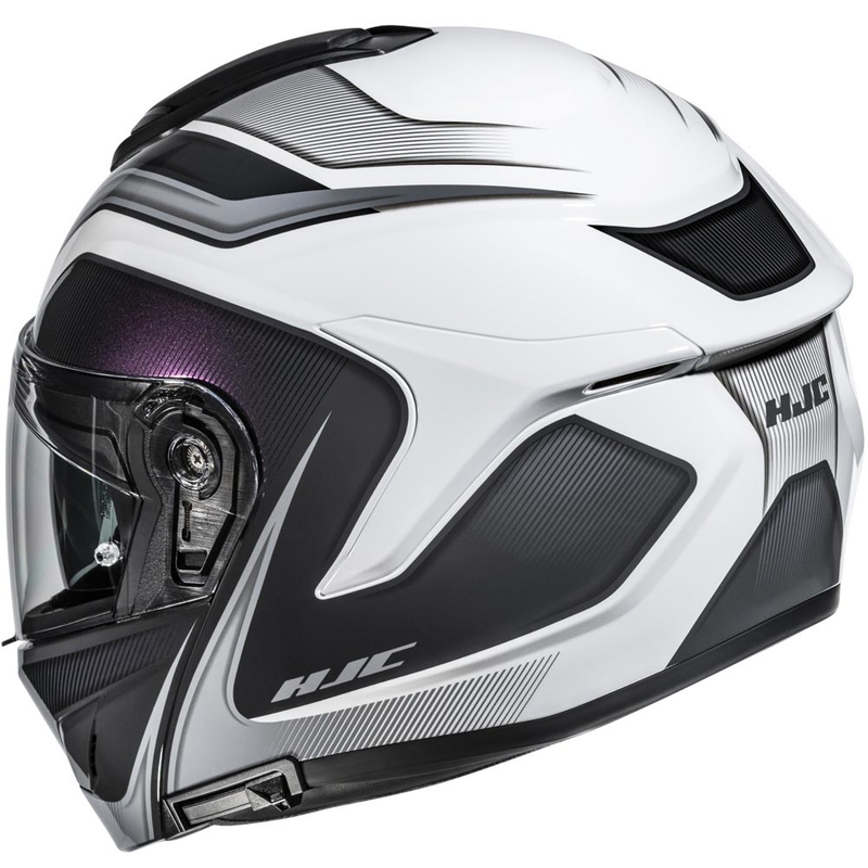 Casque de moto modulable HJC C92 Sirius MC10 noir et blanc