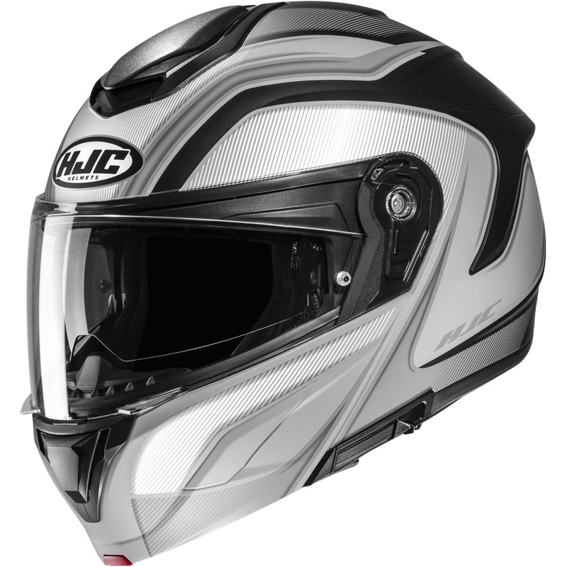 Casque de moto modulable HJC C92 Sirius MC5SF noir-blanc-argent