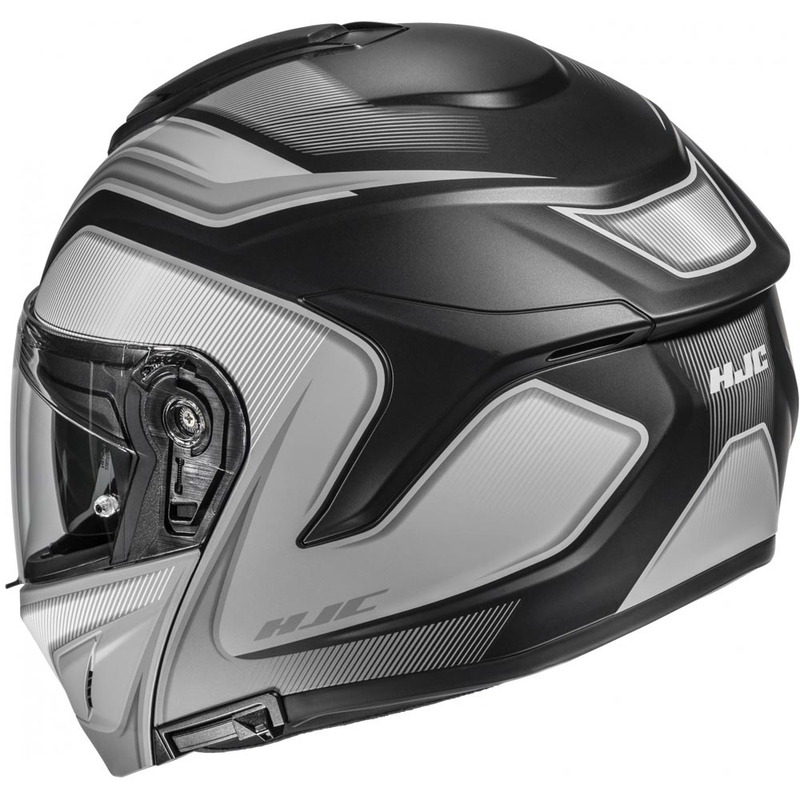 Casque de moto modulable HJC C92 Sirius MC5SF noir-blanc-argent