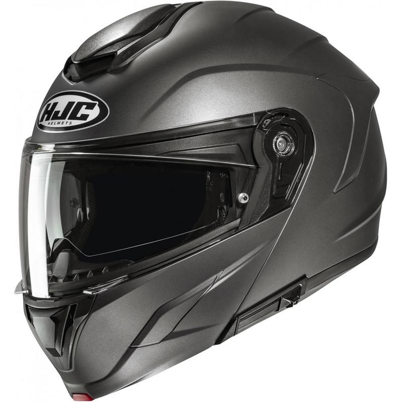 Casque de moto modulable HJC C92 en titane semi-mat massif