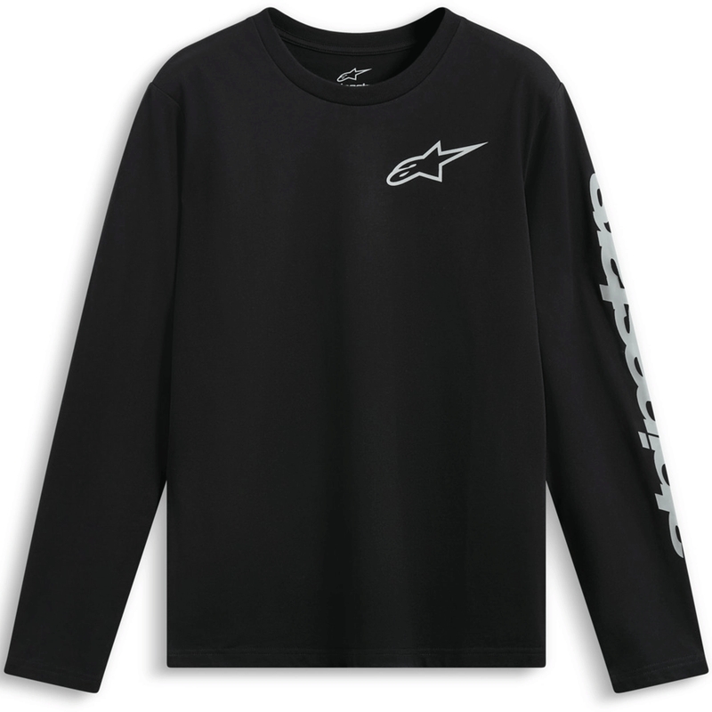 T-shirt à manches longues Alpinestars Trackside CSF noir et blanc