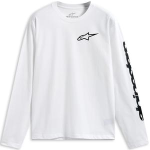 T-shirt à manches longues Alpinestars Trackside CSF blanc et noir