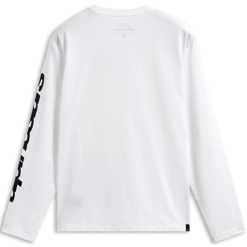 T-shirt à manches longues Alpinestars Trackside CSF blanc et noir