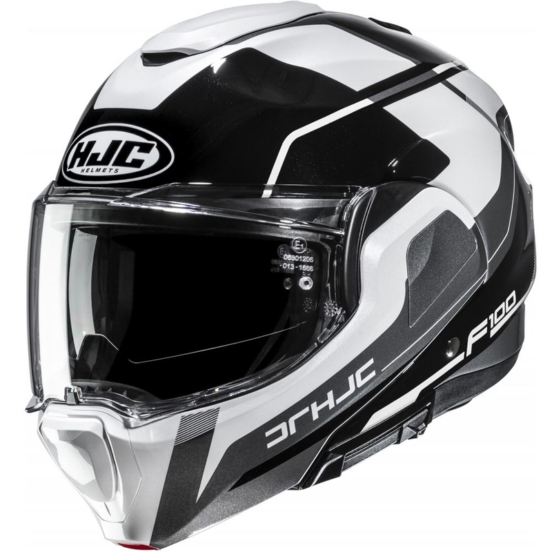 Casque de moto modulable HJC F100 Astra MC5 noir-blanc-gris