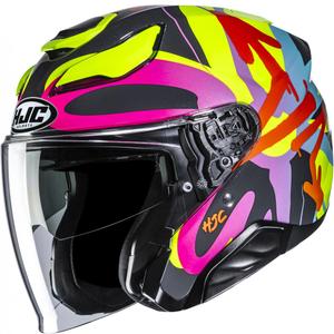 Casque de moto ouvert HJC F31 Sora MC38 noir