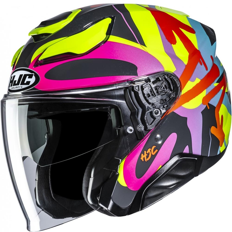 Casque de moto ouvert HJC F31 Sora MC38 noir