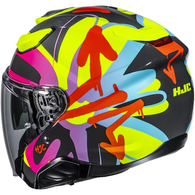 Casque de moto ouvert HJC F31 Sora MC38 noir