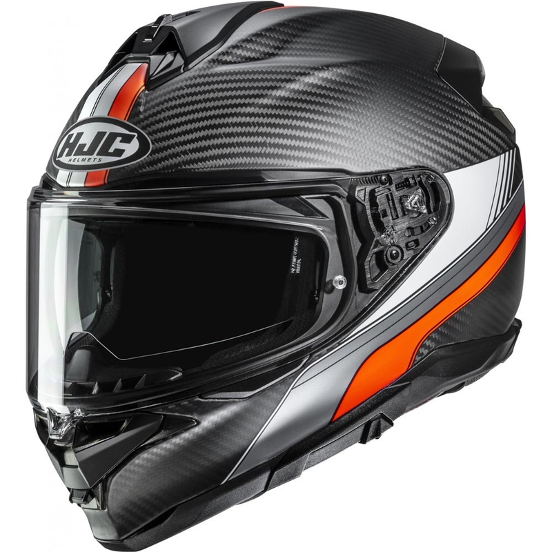 Casque intégral de moto HJC F72 Carbon Eos MC6HSF noir-orange