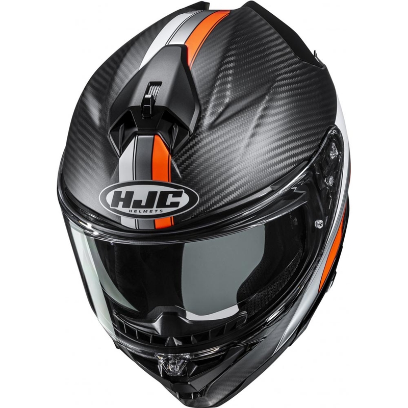Casque intégral de moto HJC F72 Carbon Eos MC6HSF noir-orange