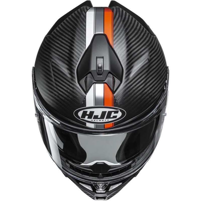 Casque intégral de moto HJC F72 Carbon Eos MC6HSF noir-orange