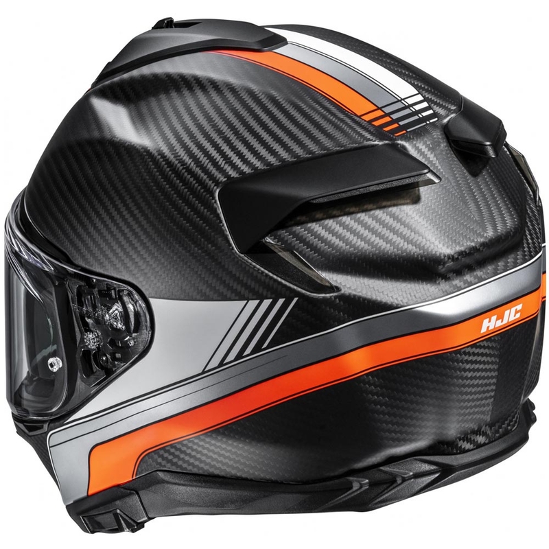 Casque intégral de moto HJC F72 Carbon Eos MC6HSF noir-orange