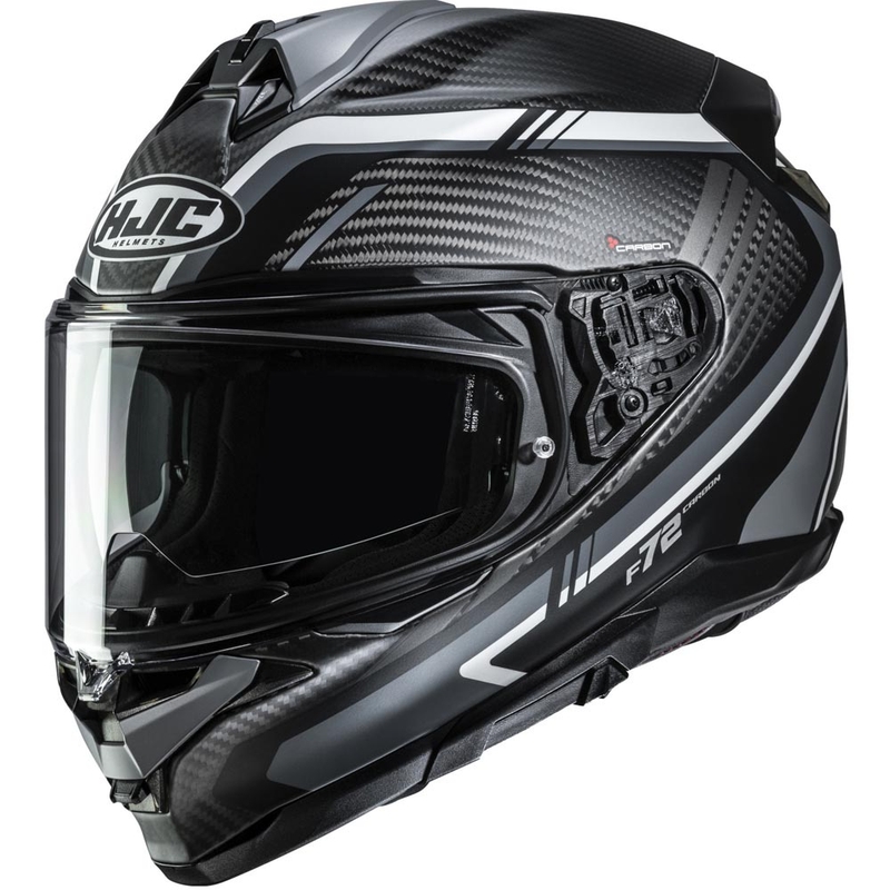 Casque intégral de moto HJC F72 Carbon Kairo MC5SF noir-gris-blanc