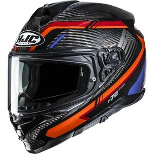 Casque intégral de moto HJC F72 Carbon Kairo MC8 noir-orange-rouge-violet