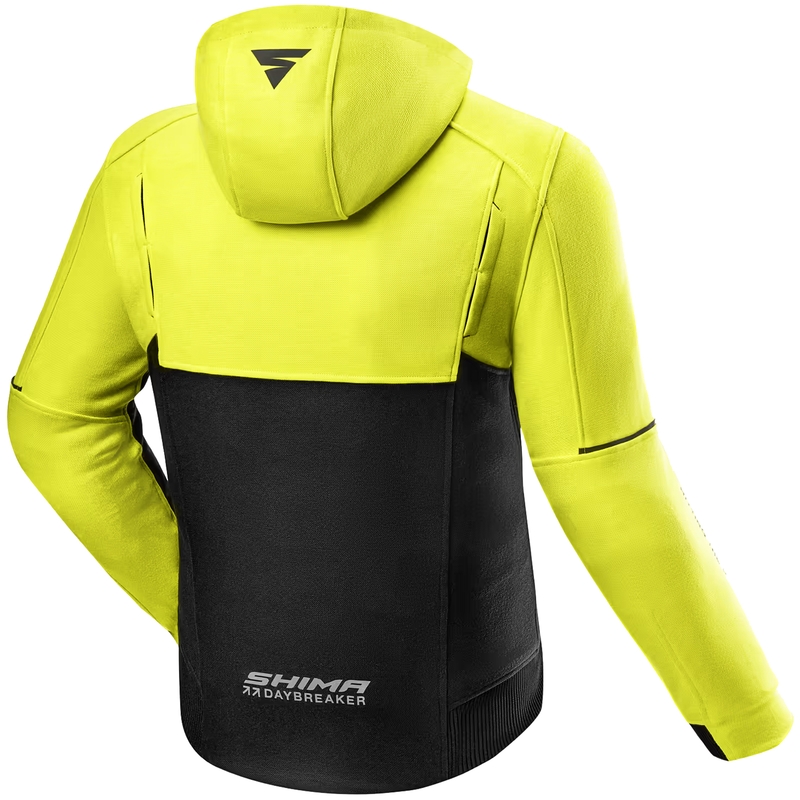 Sweat moto Shima Daybreaker noir-jaune fluo