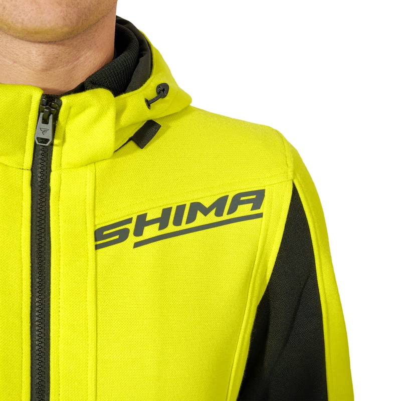 Sweat moto Shima Daybreaker noir-jaune fluo