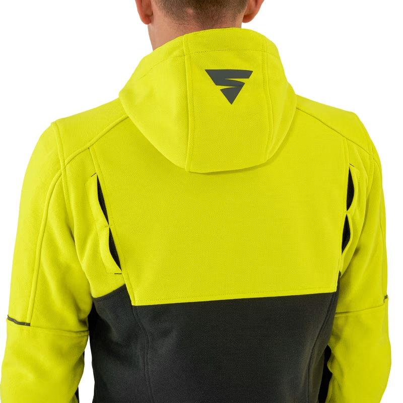 Sweat moto Shima Daybreaker noir-jaune fluo