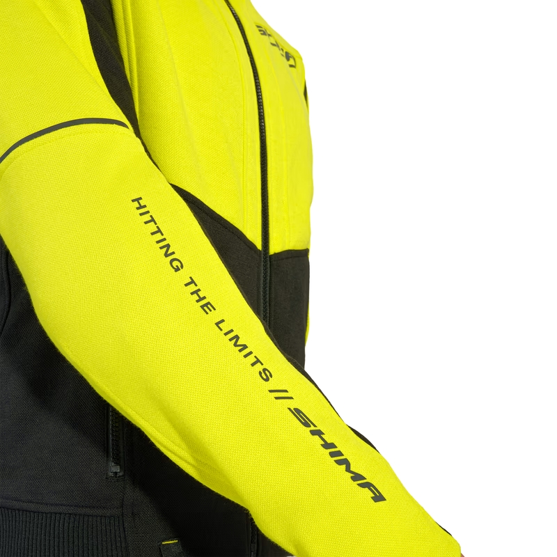 Sweat moto Shima Daybreaker noir-jaune fluo